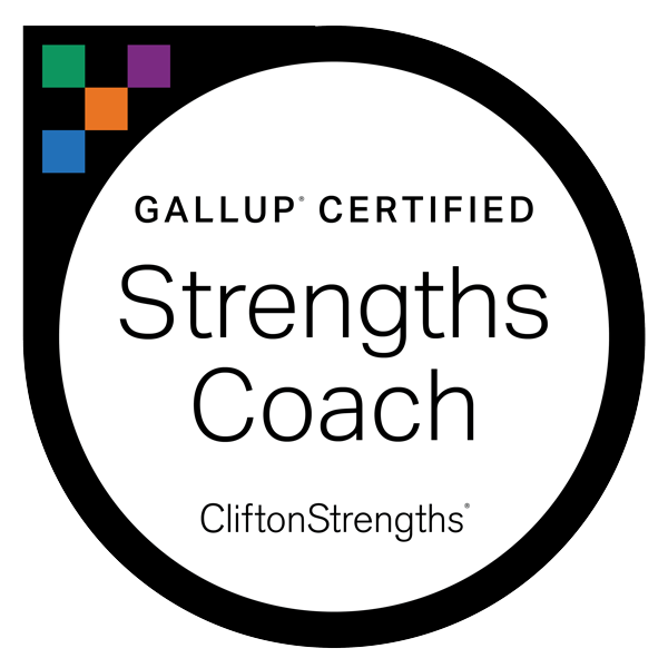badge for being a certified Gallup Coach